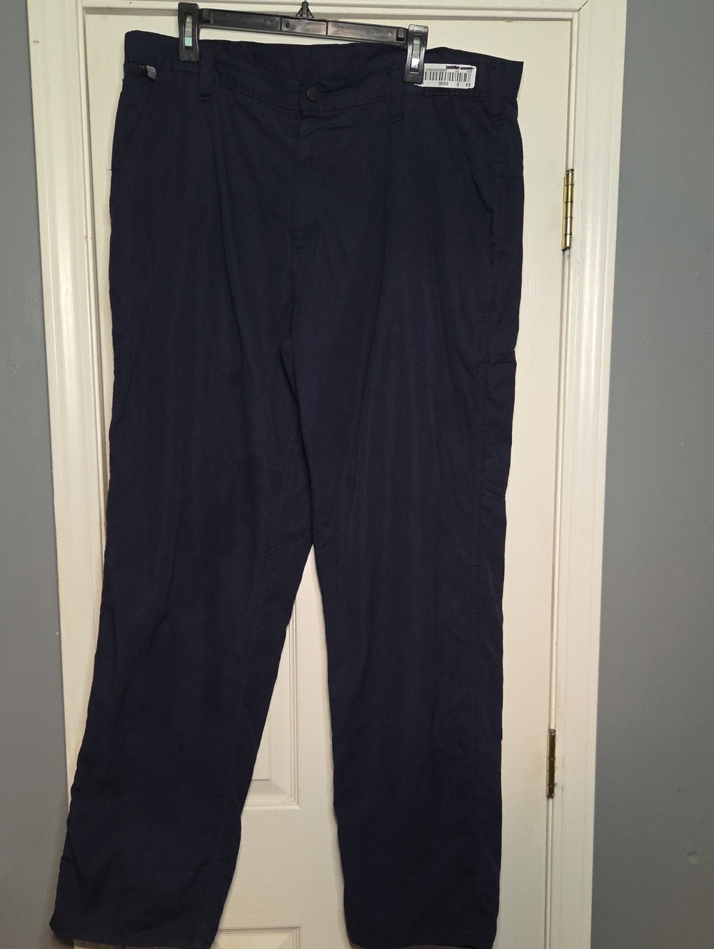 Carhartt FR Men's Navy Work Pants. True Measurements 40x34